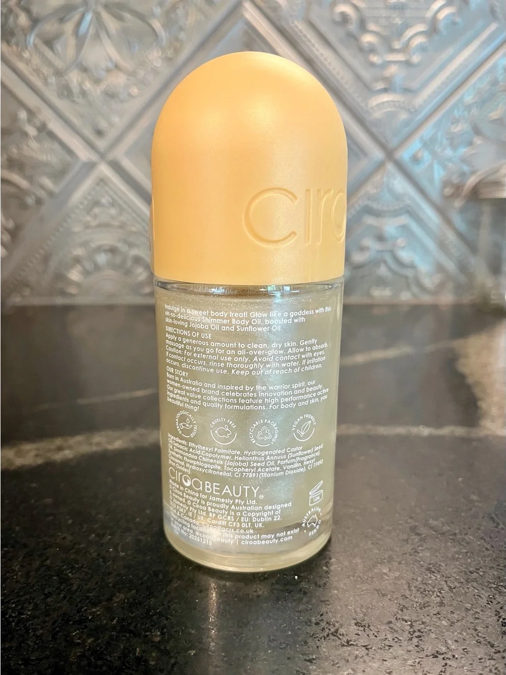 CIROA Vanilla-icious Shimmer Body Oil — vanilla, brown sugar, and amber